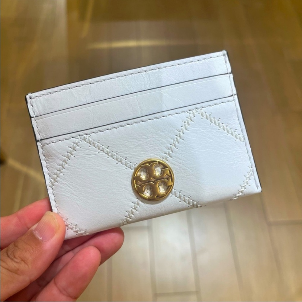 Tory Burch Willa Sott Quilt Slim Card Case Wallet In